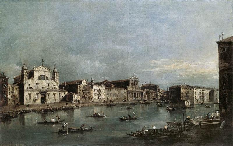 GUARDI, Francesco The Grand Canal with Santa Lucia and the Scalzi dfh Sweden oil painting art